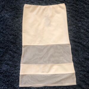 PENCIL skirt. Ivory and sheer size small. NWOT